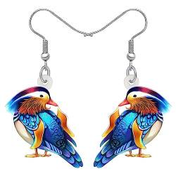 DOWAY Acryl Cute Ente Ohrringe Enten Schmuck Duck Bauernhof Dekoration für Damen Frauen Mädchen lustig Party Geschenke (Mandarinenten B) von DOWAY