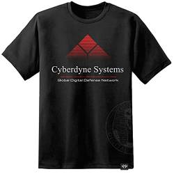 Cyberdyne Systems Schwarz Terminator Film T-Shirt Arnold Schwarzenegger Skynet - Schwarz, L von DPX-1