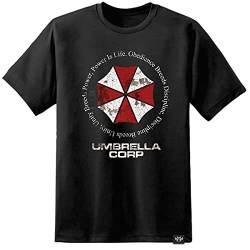 Resident Evil-Umbrella Corporation 'Gehorsam', Used-Look, T Shirt Capcom (S-3XL), Schwarz, XL von DPX-1