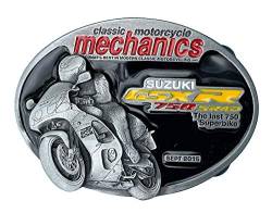 DRAGON DESIGNS TANSIDE LTD. Klassische Motorradmechaniker Suzuki Gürtelschnalle mit Geschenkbox, Schwarz , 85mm x 65mm von DRAGON DESIGNS TANSIDE LTD.