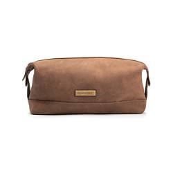 DRAKENSBERG Leder Kulturbeutel Damen und Herren 'Ruby' - Klassische Kulturtasche, elegant, edel, erweiterbar, nachhaltig, 5L - Havanna-Braun, DR00315 von DRAKENSBERG