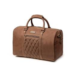 DRAKENSBERG Weekender 'Mitch' - Kleine Leder Reisetasche für Damen und Herren, geeignet als Handgepäck im Flugzeug, 25L - Havanna-Braun, DR00305 von DRAKENSBERG