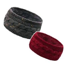 2 Stück Winter Stirnband Damen Strick Ohrenwärmer Haarband Haarreifen Accessoires Warm Haarschmuck Laufen Cozy Hair Merinowolle Haarband Blumen Strick Beauty Herbst Stirnband Haarreif Stirnbänder von DRALOFAO