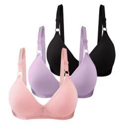 3er Pack BHS Damen Ohne Bügel Push Up BH Set Frauen Sexy Bustier Crop Top Sport-BHS Trainings-BH mit verstellbarem für Alltag Yoga Fitness Sport Outdoor Push Up BH Unterwäsche von DRALOFAO