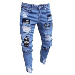 DRALOFAO Herren Jeans Straight Comfort Trousers Baggy Große Jungen Übergrößen Hose Stretch Strech Warme Bequeme Jeans Jeanshosen Jeanshose Jeggings Schlupfhose, Hosen Jeans Herren von DRALOFAO