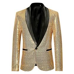 DRALOFAO Sakkos Für Herren Für Christmas Blazer Glitzer Elegant Sakkos Gym Modern Glitzer Herren Sakko Hemd Weihnachten Anzug Herren Fliege Golds Blazer Herren, Herren Schwarz von DRALOFAO