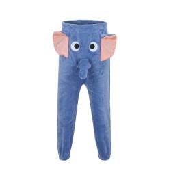 Lustig Elefanten Jogginghose mit Rüssel Lang Herren Damen Pyjamahose Lang Elefant Hose Herren Thermohose Freizeithose Winter Hosen Jungen Mädchen Couple Pyjama Set von DRALOFAO