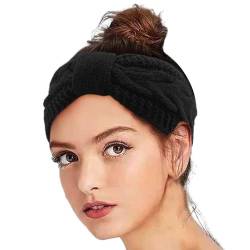 Winter Stirnband Damen Cozy Fleece Stirnband Herbst Accessoires Warm Kostüm Haarband Winter Strick Blumen Sport Haarschmuck Haarreif Stirnbänder, Stirnband Sport von DRALOFAO