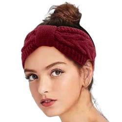 Winter Stirnband Damen Cozy Fleece Stirnband Herbst Accessoires Warm Kostüm Haarband Winter Strick Blumen Sport Haarschmuck Haarreif Stirnbänder, Stirnband Sport von DRALOFAO