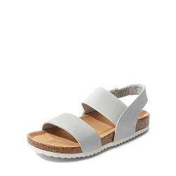 DREAM PAIRS Damen Pantoletten Sandals Riemchensandalen Sommer Strappy Sandal Grau SDPW2202W-E Größe 38 (EUR) von DREAM PAIRS