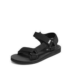 DREAM PAIRS Damen Sandalen Sport Outdoor Sandale Wandern Sandalen Trekking Flach Sommerschuhe Leicht ALLES SCHWARZ 40 (EUR) SDSA2309W-E von DREAM PAIRS