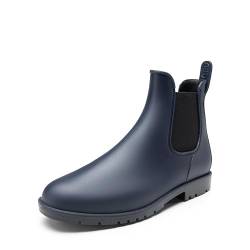 DREAM PAIRS Gummistiefel Herren Halbhoch Chelsea Boots Arbeitsschuhe Herren wasserdichte Stiefel,Size 42,BLAU,SDRB2401M-E von DREAM PAIRS