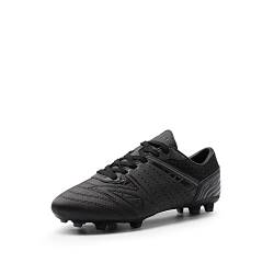 DREAM PAIRS Herren Fußballschuhe Jugen Trainingsschuhe Professionelle Stollen Spikes Cleats Outdoor Sport Football Schuhe SCHWARZ/DUNKELGRAU 40 (EUR) 160859-M-E von DREAM PAIRS