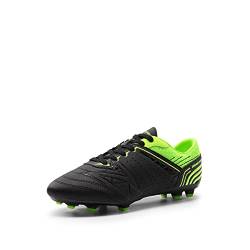 DREAM PAIRS Herren Fußballschuhe Jugen Trainingsschuhe Professionelle Stollen Spikes Cleats Outdoor Sport Football Schuhe SCHWARZ/NEONGRÜN 39 (EUR) 160859-M-E von DREAM PAIRS