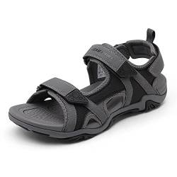 DREAM PAIRS Herren Sandalen Wandern Wasser Strand Sport Outdoor Sportliche Bogen Unterstützung Sommer Sandalen,Size 43.5,GRAU,SDSA228M von DREAM PAIRS