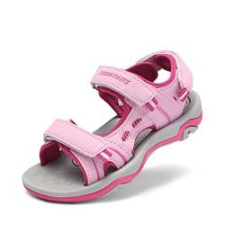 DREAM PAIRS Jungen Mädchen Sandalen Sommer Sportlich Sommerschuhe Mode Turnschuhe Offenen Sportliche Sandalen Athletische Schulschuhe Klettverschluss Sportsandalen PINK/FUCHSIE 32 170891_K von DREAM PAIRS