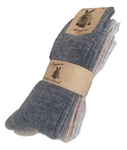 DREAM SOCKS Wollsocken Herren Damen Warm,Angora Socken sehr dick Flauschig, 3 or 6 paar. (35-38, 3 pairs set.LIGHT COLOURS) von DREAM SOCKS