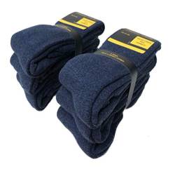 DREAM SOCKS lange Socken aus Thermo-Fleece, Winter-Skisocken gegen Kälte, dicke Socken mit hoher Wärmeisolierung, verschiedene Sortimente (3er-Pack oder 6er-Pack) (41-46, 6 paare BLUE) von DREAM SOCKS