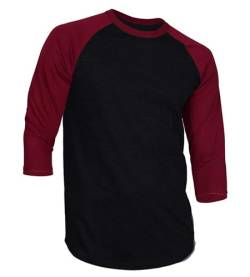 TAILAD Men's Casual 3/4 Sleeve Baseball Tshirt Raglan Jersey Shirt von DREAM USA