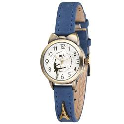 DREAMING Q&P Damen Analog Quarz Uhr mit Blau Echtleder Armband Balletttänzer Design MW234U von DREAMING Q&P