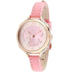 DREAMING Q&P Damen Uhr Analog Quarz mit Pink Echt Leder Armband Roségold Edelstahl MW062I von DREAMING Q&P