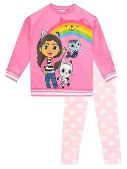 DREAMWORKS GABBY'S DOLLHOUSE Set aus Sweatshirt und Leggings für Mädchen | Pandy Paws und Mercat Co Ord Set | Mädchen-Outfits und Bekleidungssets | Offizielle Gabby-Ware | 110 von DREAMWORKS GABBY'S DOLLHOUSE