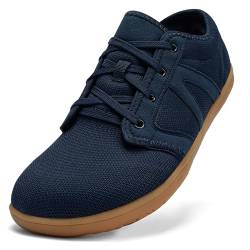 DRECAGE Unisex Barfußschuhe Herren Barfuss Schuhe Damen Leicht Atmungsaktiv Barfussschuhe mit Breiter Zehenbox Blau 36 EU von DRECAGE