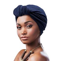 DRESHOW 1 Stück Afrikanischer Damen Turban Geflecht Kopfbedeckung Kopftücher Chemo Kappe Vorgebunden Beanie Mütze Kopfwickel Schlafmütze von DRESHOW