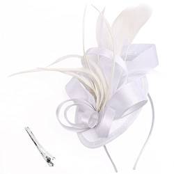 DRESHOW Fascinator Hüte für Frauen Pillbox Hut mit Schleier Stirnband und Einer Gegabelten Clip Tea Party Kopfbedeckung von DRESHOW