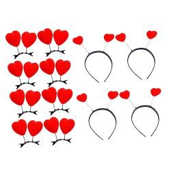 DRESSOOS 1 Satz Dreidimensionales Herz-Stirnband Kinderherz-Sonnenbrille Pailletten-Herz-Stirnband Valentinstag Haarschmuck Valentinstag Haarband Damen-Sonnenbrille Haarnadeln Kopfschmuck von DRESSOOS