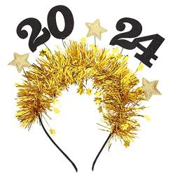 DRESSOOS 2024 Stirnbänder Stirnband haar zubehör neujahr kopf boppers Diademe für Silvester hochzeitsgeschenk Haarband Glitzerstirnbänder für damen Stern Stirnbänder für Frauen Erdbeere Hut von DRESSOOS