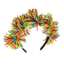 DRESSOOS 2St Bobo-Ball-Stirnband haar zubehör haarschmuck Pompon-Kopfbedeckung Karnevalspartyzubehör Stirnbänder für Damen Haarband Urlaub Stirnbänder Cosplay-Stirnband metallische Linie von DRESSOOS