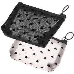 DRESSOOS 2St Make-up-Beutel Kosmetiktaschen für Damen aufbewahrungssack Storage Pockets Aufbewahrungsbeutel Schminktasche für Damen Make-up-Taschen bilden Dunkles Netz Reisetasche Reisen von DRESSOOS