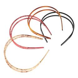 DRESSOOS 4 Stück Hohles Stirnband Haarband makeup haarbänder حجاب Stirnbänder für Damen Frauen-Stirnband Haarstyling-Tools für Frauen Stirnband für lockiges Haar Doppelschicht Kopfbedeckung von DRESSOOS