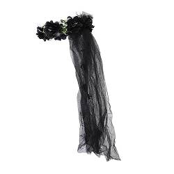 DRESSOOS Brautschleier Halloween-Blumen-Haarband gotische Stirnbandkrone brautkleid haar zubehör Blumenmädchenkleider für die Hochzeit Girlande Frauen Hochzeitsschleier Schön Kranz Fräulein von DRESSOOS