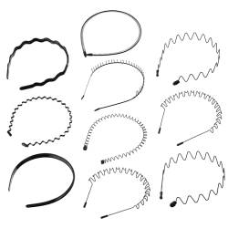 DRESSOOS Haarpflegezubehör 10St gewelltes Stirnband Haarbänder aus Metall für Jungen Haarbänder für Männer Haarband Haargummis Tiara männliches Stirnband Haarschmuck Mode Schal Feder Mann von DRESSOOS