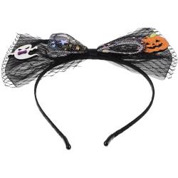 DRESSOOS Halloween Haarnadel Kopfschmuck Maske Lustiges Stirnband Kürbis Geist Haarschmuck Stirnband Halloween-Geist-Stirnband Cosplay-Stirnband Haarspangen Haar Klammern Damen-Stirnband von DRESSOOS