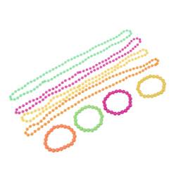DRESSOOS Neon Perlenkette 16st Halsketten Neonlichter Modern Kunststoffperlen von DRESSOOS