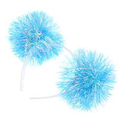 DRESSOOS Pferdeschwanz-stirnband Weißes Stirnband Mit Bommel Bopper-stirnbänder Partyzubehör Für Das Neue Jahr Party-stirnbänder Pompom-ball-stirnband Kind Japanisch Eisen Haarschmuck von DRESSOOS