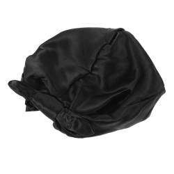 DRESSOOS Satin-Schlaf mütze Chemo-Turban Haarwickel zum Haarwickel aus Seide Bouffant Scrub-Hüte Turban-Duschhaube Hut Breitseite Schlafkappe Badezimmerkappe Stirnband Damen Nachtmütze von DRESSOOS