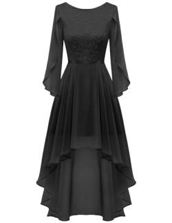 DRESSTELLS Damen Cocktailkleid Abendkleider Elegant für Hochzeit Partykleid Black S von DRESSTELLS