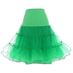 DRESSTELLS Weihnachten Petticoat Reifrock Unterrock Petticoat Underskirt Crinoline für Rockabilly Kleid Green M von DRESSTELLS