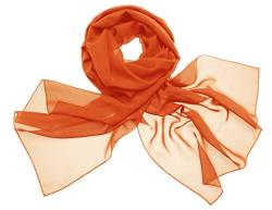 Dresstells Chiffon Schal Stola für Abendkleider in Verschiedenen Farben Orange 190cmX70cm/ Medium von DRESSTELLS