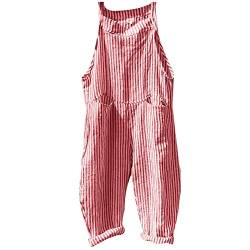 DRILEND Latzhosen Damen,Jumpsuit Partnerlook Weise Jeanshosen Damen Günstig LKW Overalls Für Damen Hosen Schneider Hosen Lange Hosen Damen 110/116 Bonprix Hosen Hosenanzüge Für Damen Elega（1-Rosa，M） von DRILEND