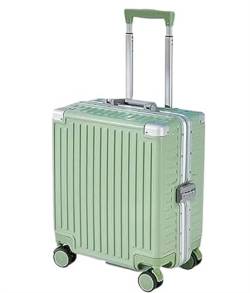 DRMEE Reisekoffer 18-Zoll-Handgepäck Mit Rädern, Abnehmbare Trennwand, Koffer, Aufgegebenes Gepäck Suitcase Rollkoffer (Color : Grün, Size : 18in) von DRMEE