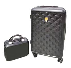DRMEE Reisekoffer 2-teiliges Gepäckset, Handgepäck Mit 14-Zoll-Kosmetikkoffern, Hartschalen-Koffersets Suitcase Rollkoffer (Color : A, Size : 22in) von DRMEE