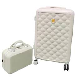 DRMEE Reisekoffer 2-teiliges Gepäckset, Handgepäck Mit 14-Zoll-Kosmetikkoffern, Hartschalen-Koffersets Suitcase Rollkoffer (Color : C, Size : 22in) von DRMEE