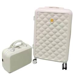DRMEE Reisekoffer 2-teiliges Gepäckset, Handgepäck Mit 14-Zoll-Kosmetikkoffern, Hartschalen-Koffersets Suitcase Rollkoffer (Color : C, Size : 24in) von DRMEE