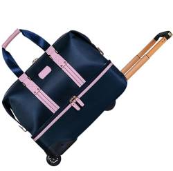 DRMEE Reisekoffer 20-Zoll-Reisekoffer, Doppellagige Kleidung, Reisetasche, Abriebfester Koffer Suitcase Rollkoffer (Color : B, Size : 20inch) von DRMEE