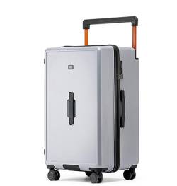 DRMEE Reisekoffer 26-Zoll-Gepäck, Verdickter Reißverschluss, Handgepäck, Breiter Trolley, Verschleißfester Koffer Suitcase Rollkoffer (Color : Sliver, Size : 26inch) von DRMEE